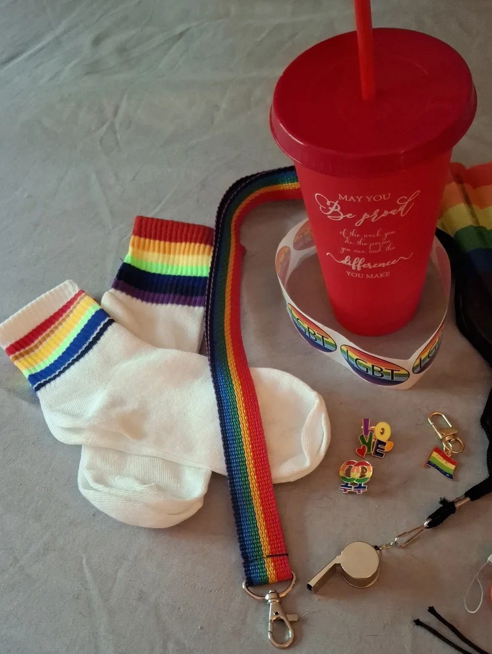 Pride Rainbow Party Accessory Set - Multicolor
